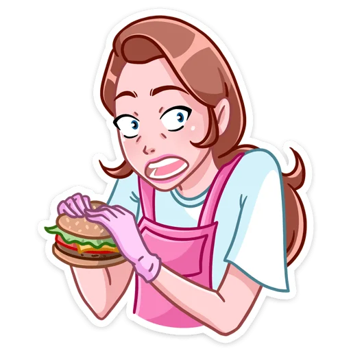 🍔 Стикер «Мастер Леночка -» для Telegram