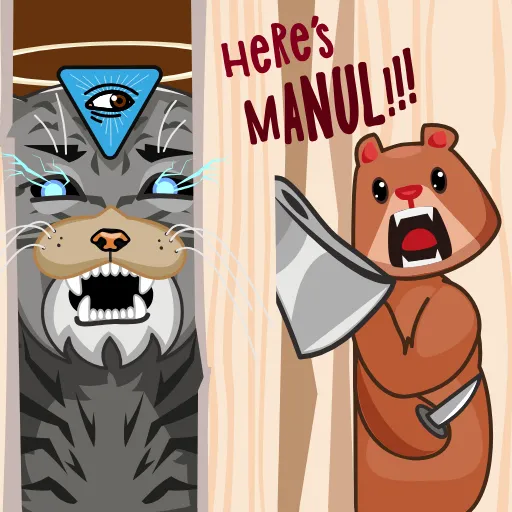 🫣 Стикер «manulcoin stickers» для Telegram
