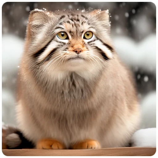😢 Стикер «Winter Manul» для Telegram