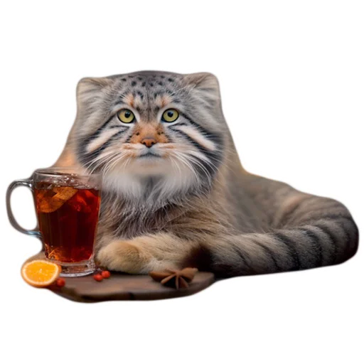 🍵 Стикер «Winter Manul» для Telegram
