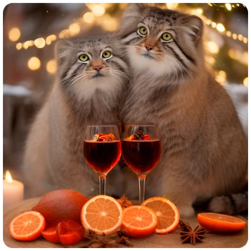 👩‍❤️‍👨 Стикер «Winter Manul» для Telegram