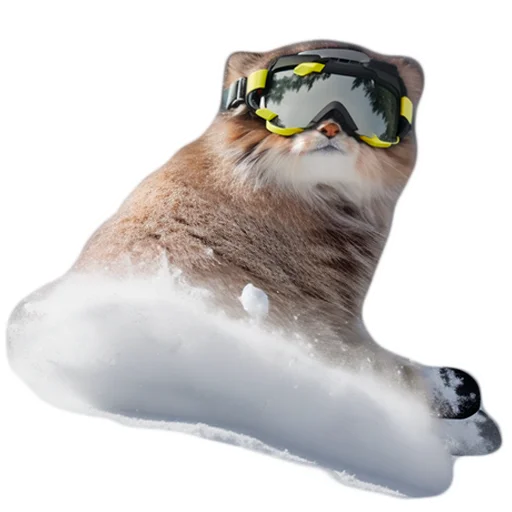 🎿 Стикер «Winter Manul» для Telegram