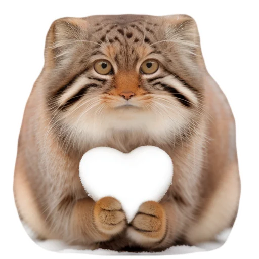 ❤️ Стикер «Winter Manul» для Telegram
