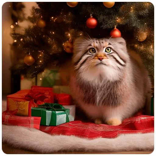 🎄 Стикер «Winter Manul» для Telegram