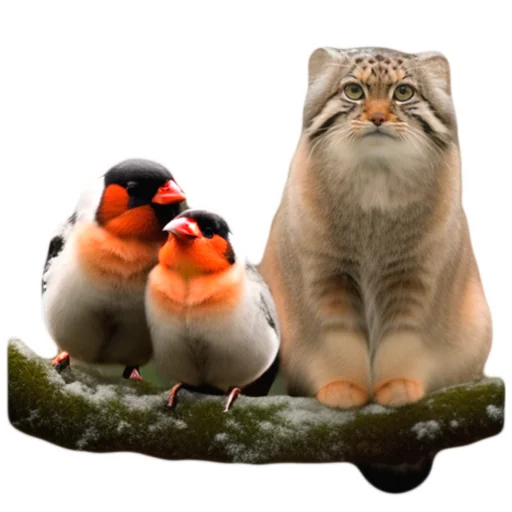 🦆 Стикер «Winter Manul» для Telegram