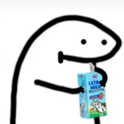 🥛 Стикер «Manusia lidi» для Telegram