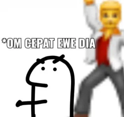 🗿 Стикер «Manusia lidi» для Telegram