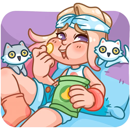 🍟 Стикер «Маргаритка без текста» для Telegram