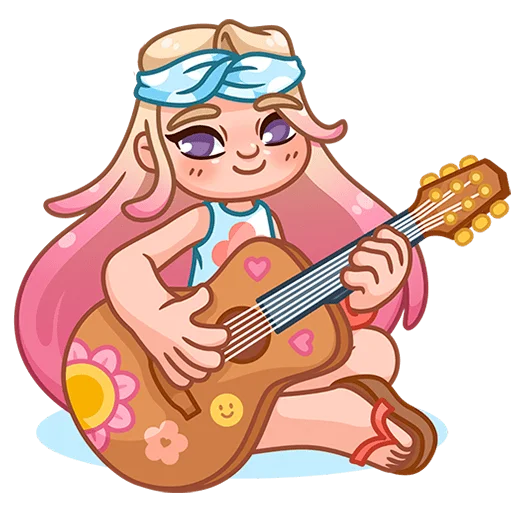 🎸 Стикер «Маргаритка без текста» для Telegram