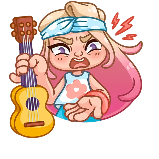 🎸 Стикер «Маргаритка без текста» для Telegram