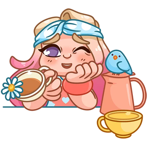 🍵 Стикер «Маргаритка без текста» для Telegram