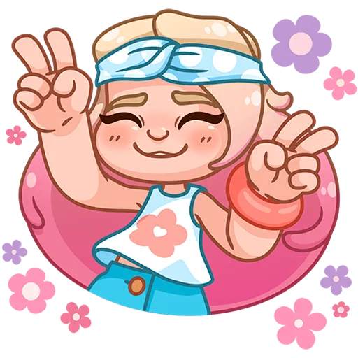 ✌ Стикер «Маргаритка без текста» для Telegram