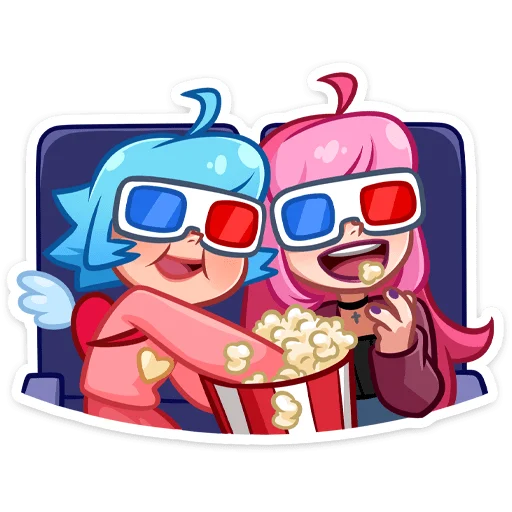 🍿 Стикер «Марго и Ника» для Telegram