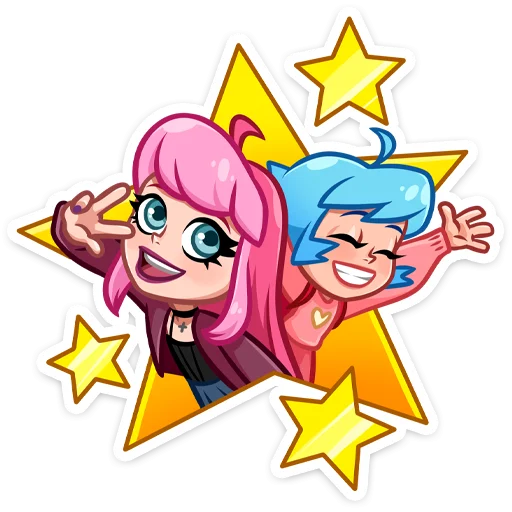 Стикерпак Марго и Ника для Telegram