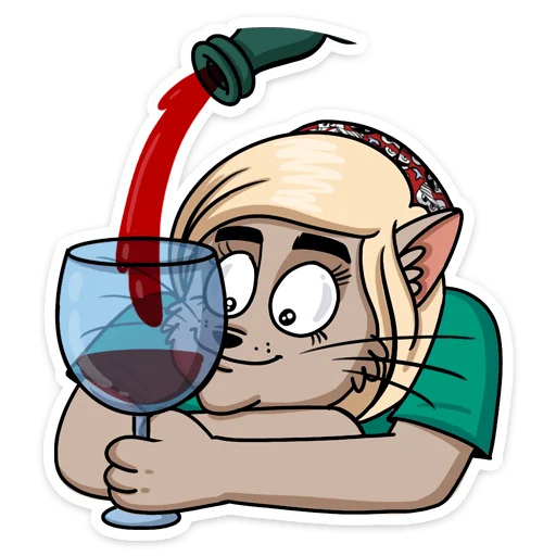 🍷 Стикер «Мария» для Telegram