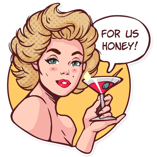 🍸 Стикер «Marilyn» для Telegram