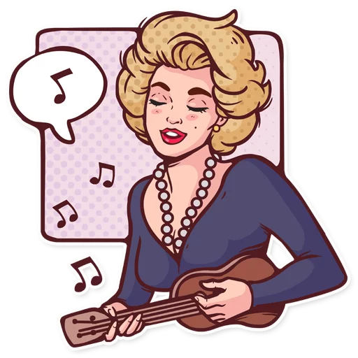 🎸 Стикер «Marilyn» для Telegram
