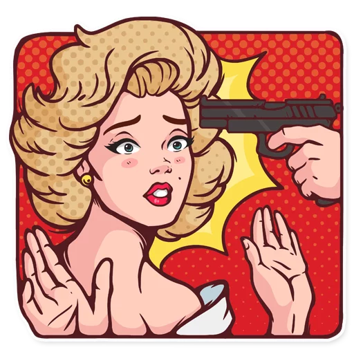😧 Стикер «Marilyn» для Telegram