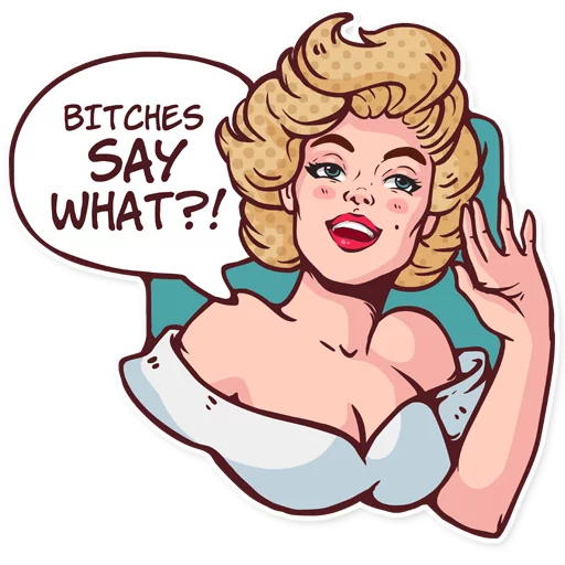 👂 Стикер «Marilyn» для Telegram
