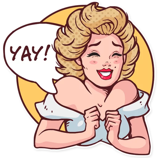 😁 Стикер «Marilyn» для Telegram