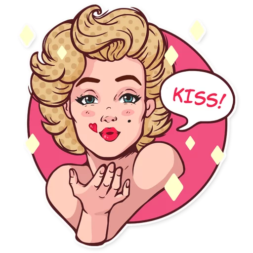 😘 Стикер «Marilyn» для Telegram
