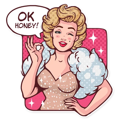 😉 Стикер «Marilyn» для Telegram