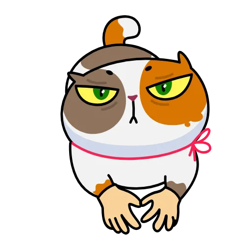 👿 Стикер «Cat Mark» для Telegram