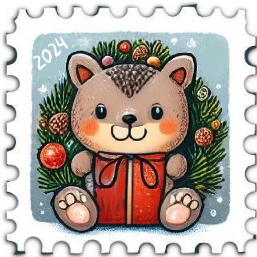 🎄 Стикер «марки» для Telegram