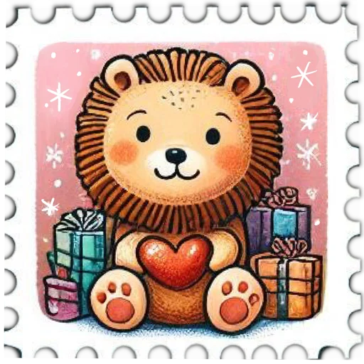 ❤️ Стикер «марки» для Telegram