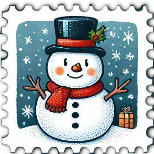 ☃️ Стикер «марки» для Telegram