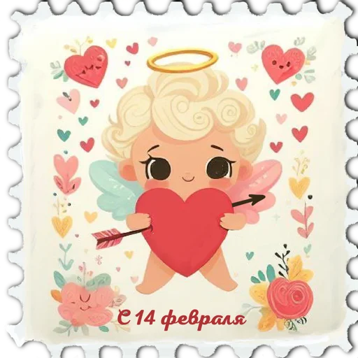 ❤️ Стикер «марки» для Telegram