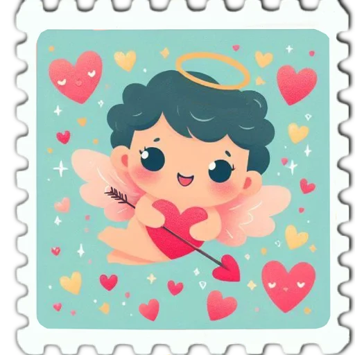 ❤️ Стикер «марки» для Telegram