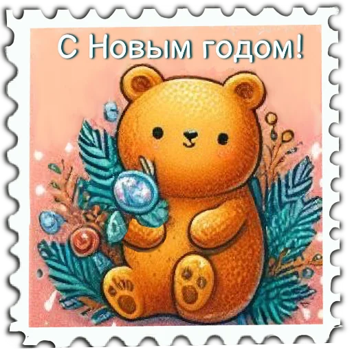 🥳 Стикер «марки» для Telegram