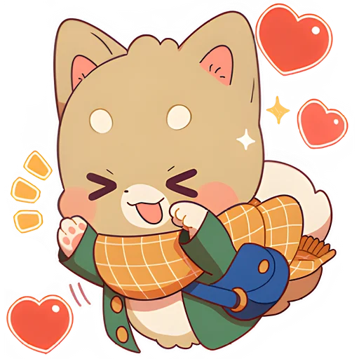 🥰 Стикер «Зимние Маро и Коро» для Telegram
