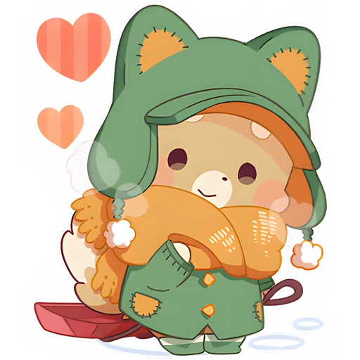 🐶 Стикер «Зимние Маро и Коро» для Telegram