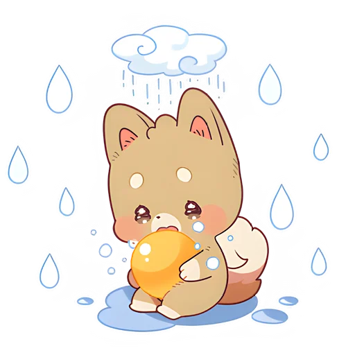 ☔ Стикер «Зимние Маро и Коро» для Telegram