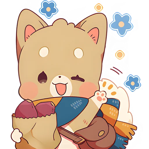 😉 Стикер «Зимние Маро и Коро» для Telegram