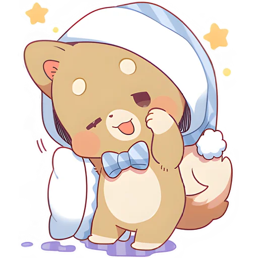 🥱 Стикер «Зимние Маро и Коро» для Telegram