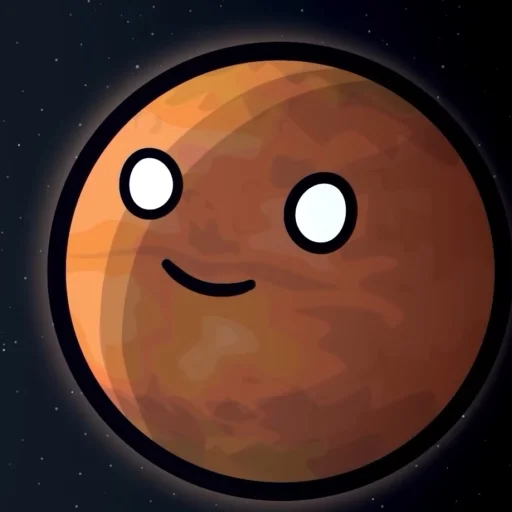 🙂 Стикер «Марс･ω･)*•» для Telegram