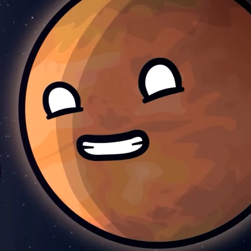 😄 Стикер «Марс･ω･)*•» для Telegram