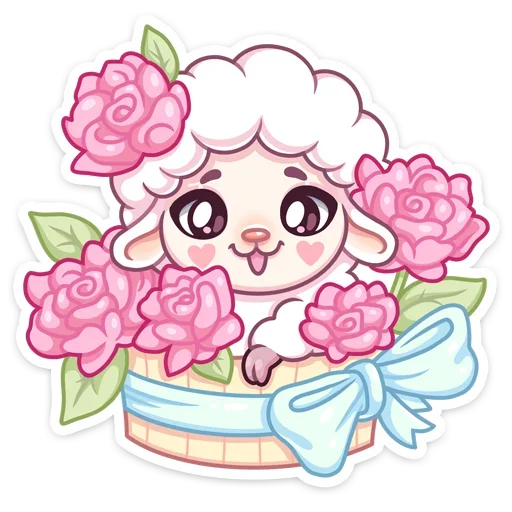 💐 Стикер «Барашек Март» для Telegram