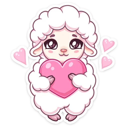 ❤️ Стикер «Барашек Март» для Telegram