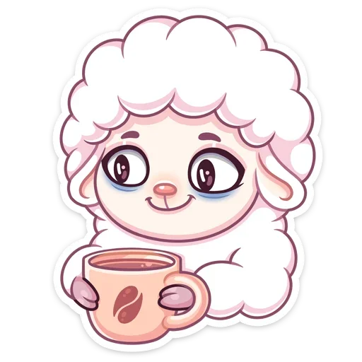 ☕️ Стикер «Барашек Март» для Telegram