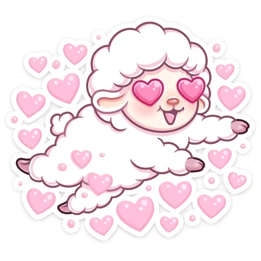 🥰 Стикер «Барашек Март» для Telegram