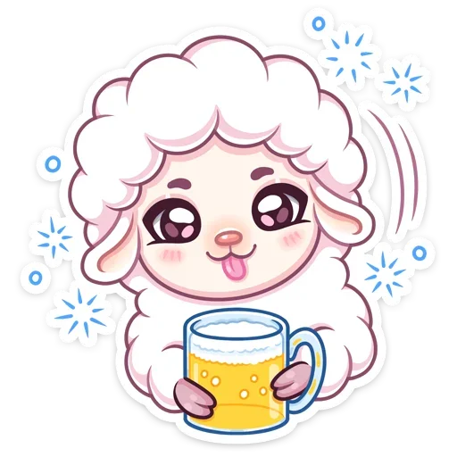 🍺 Стикер «Барашек Март» для Telegram