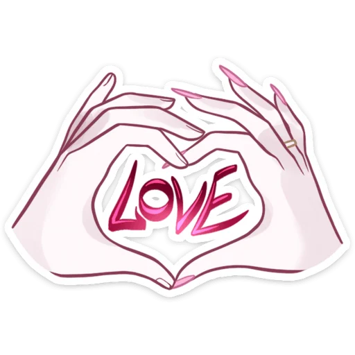 ❤️ Стикер «Мари и Хидэ Медовый месяц» для Telegram