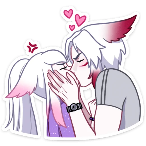 😘 Стикер «Мари и Хидэ Медовый месяц» для Telegram