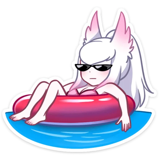 🏖 Стикер «Мари и Хидэ Медовый месяц» для Telegram
