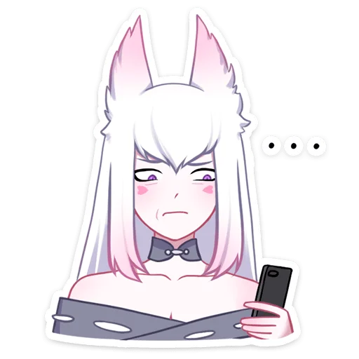😒 Стикер «Кицунэ Мари» для Telegram