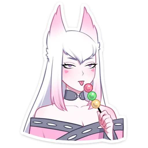 🍡 Стикер «Кицунэ Мари» для Telegram